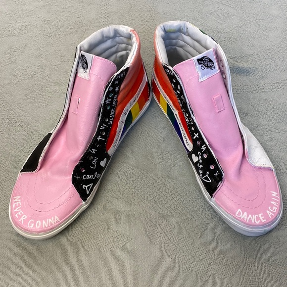 VANS Custom Hand Painted High Top Shoes - Picture 2 of 8